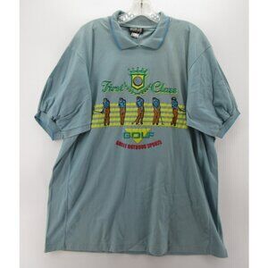VINTAGE Cotton Club Polo Shirt Large Golf Graphic 90s Sportswear NWT *